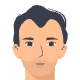 Receding hairline